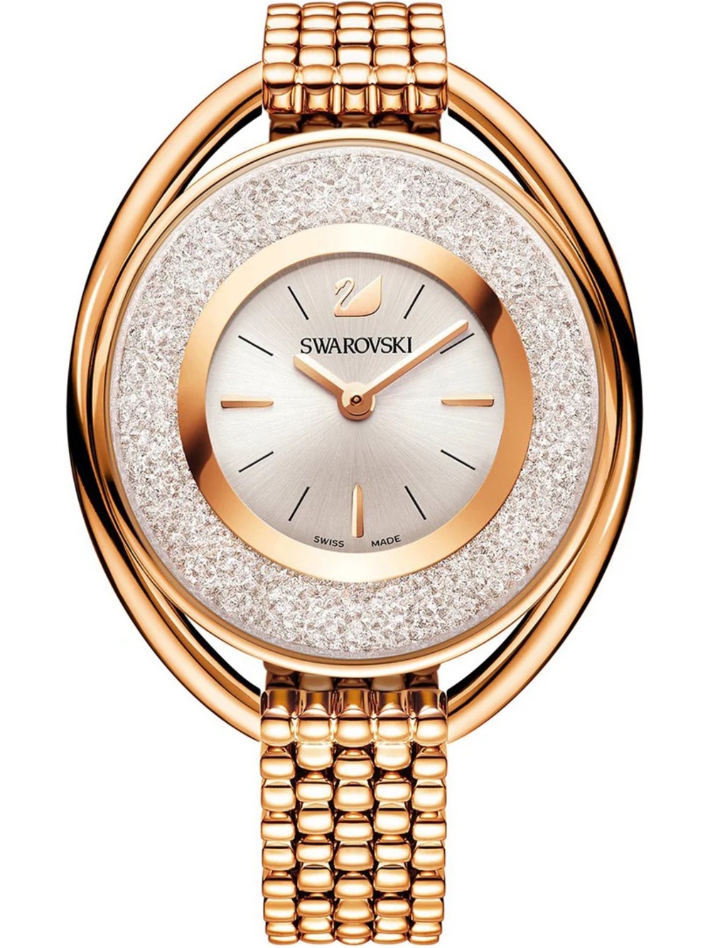 Swarovski Crystalline Oval Rose Gold Tone Crystal Watch watch only*